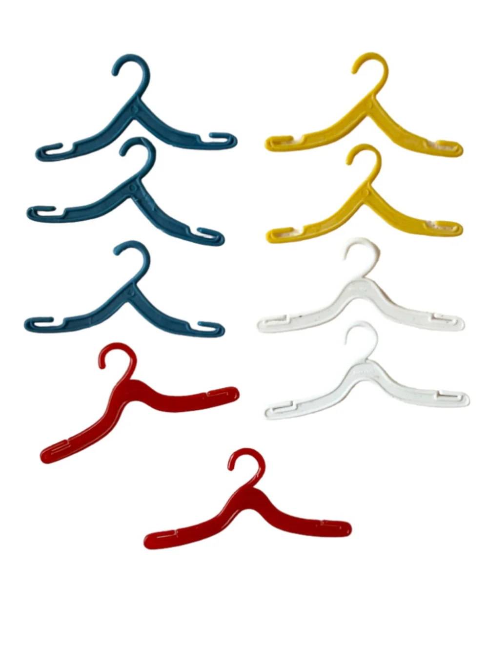 Vintage Lot of 9 Barbie - Clone -Doll Hangers accessories Plastic Hong Kong